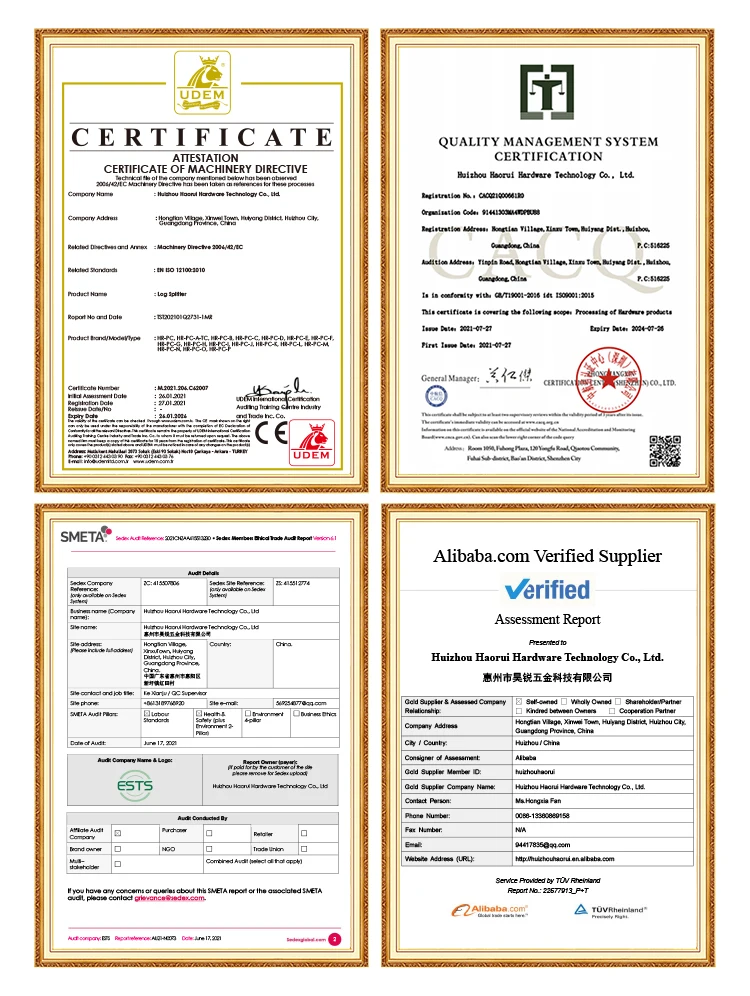 Manual wood splitter hydraulic wood splitting machine