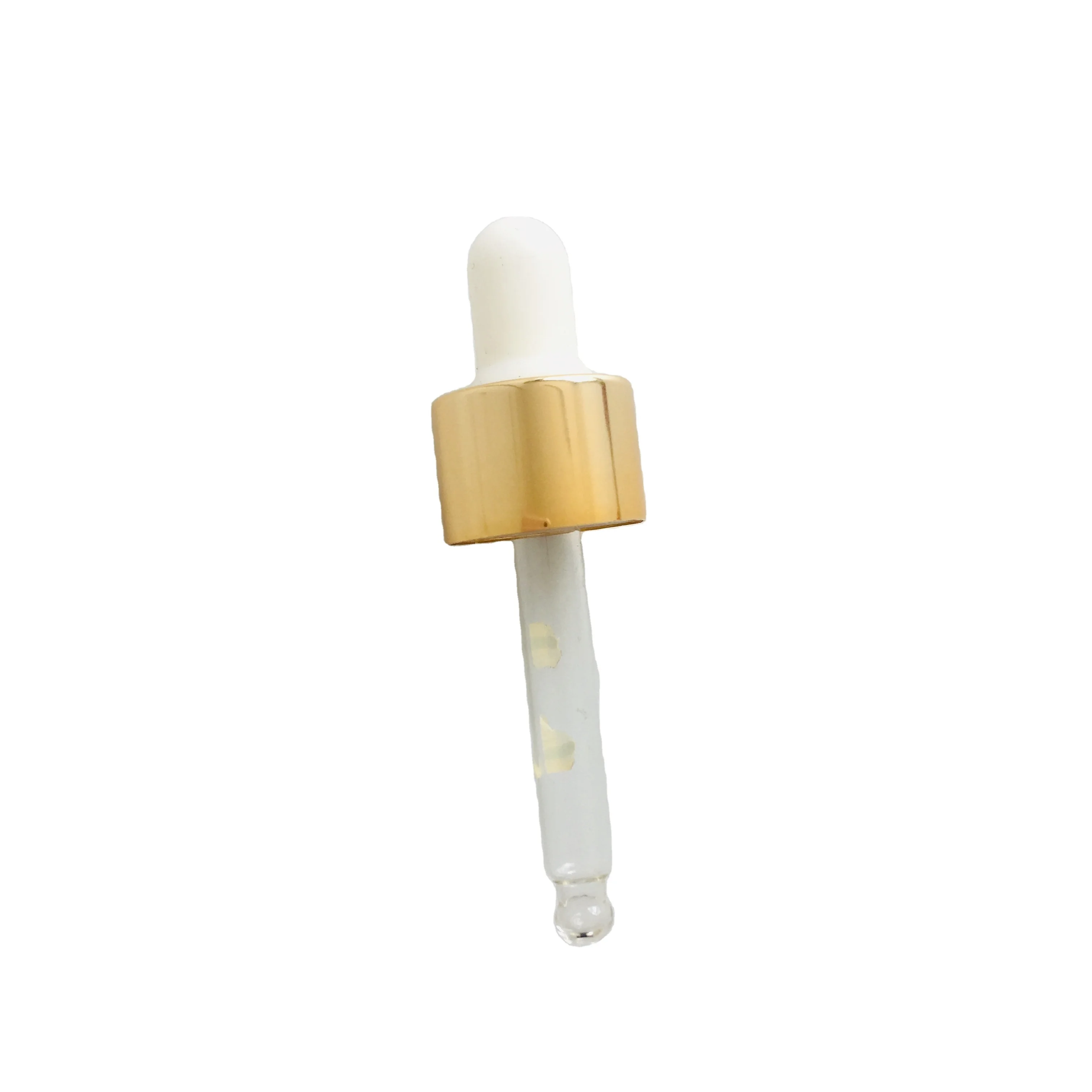 china suppliers 5ml 15ml 10ml gold face cosmetic serum dropper bottle 30ml with pipette