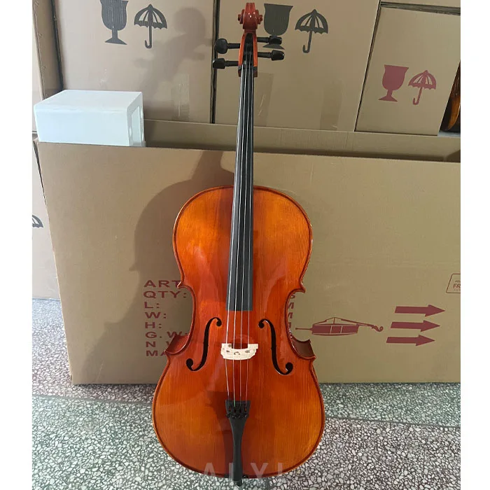 Wholesale Bright Solid wood flame Cello  musical instruments