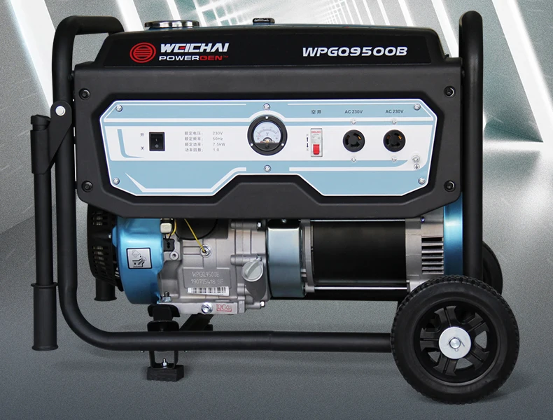 Gasoline generator set 3/5/7kW/8/10KW twin-cylinder small household single-phase 220v three-phase 380v