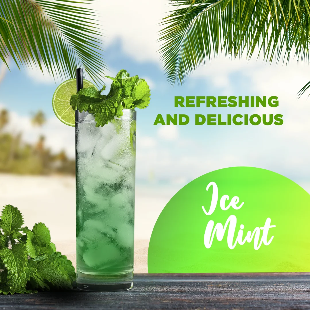 Освежающий мятный ароматный сироп для напитков в бутылочной коробке упаковка приготовления алкогольных и безалкогольных тип сока