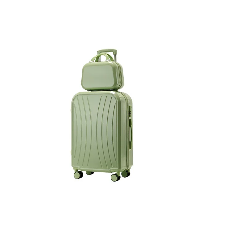 Aluminum frame luggage mute universal wheel trolley case in stock wholesale large capacity zipper password hard suitcase