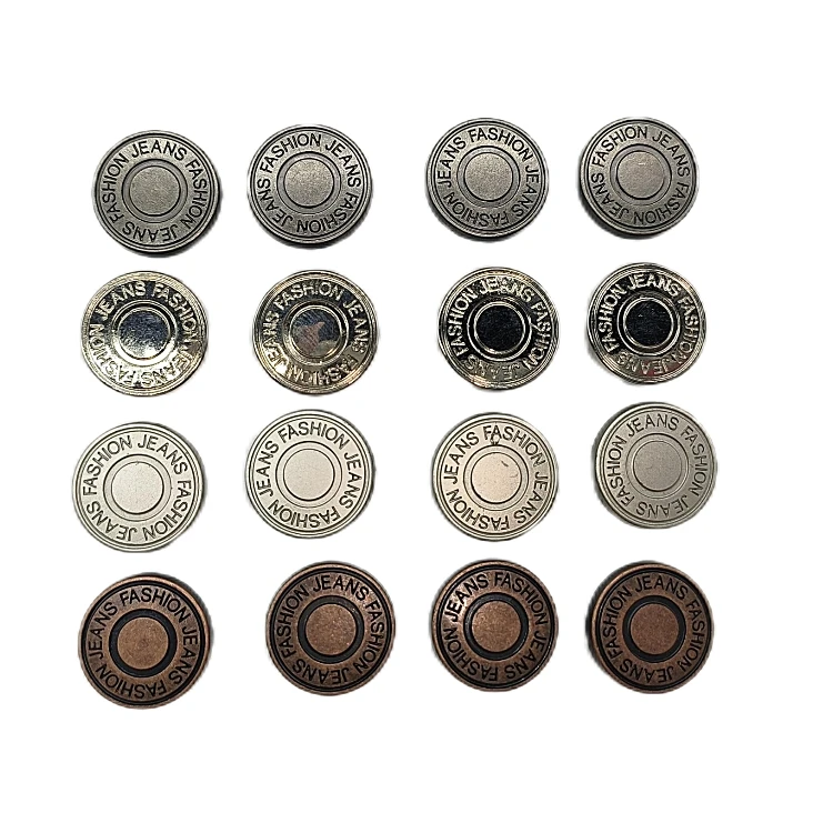 High Quality Cheap Price Metal Alloy Clothing Denim Jacket Jeans Embossed Buttons