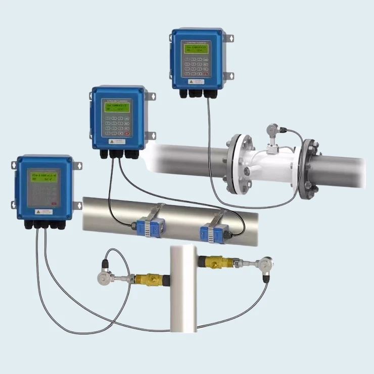 Ultrasonic Clamp-on Flow Meter Water Flowmeter Flow Rate Sensor Cheap Ultrasonic Flow Meter