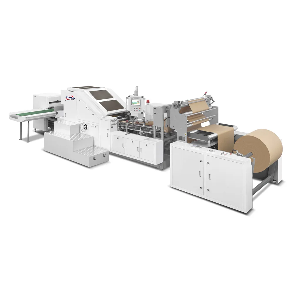 
Semi Automatic Square Bottom Dried Fruit Bread Snack Food Packing Kraft Paper Shopping Paper Bag Making Machine 
