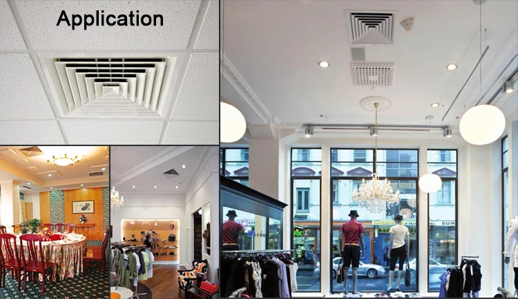 hvac system ceiling grille aluminum square false ceiling in 4 way air diffuser