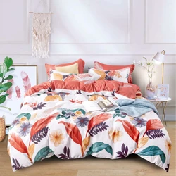 digital print famous brand style 6 piece cotton queen bed duvet cover sets for home