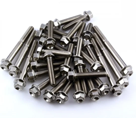 Gr5 Titanium Alloy Flange Head Motorcycle Bolts Titanium fasteners