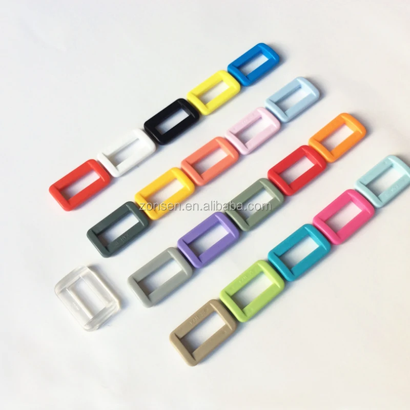 Hot Sale 20MM KAM Plastic Square Ring Belt Buckle Adjustable Slide Buckle for Belt Or Strap 25 Colors In Stock