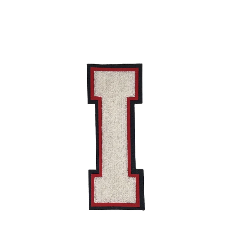 Alphabet chenille letters patches in stock from A to Z custom chenille letter patch in more than 30 colors