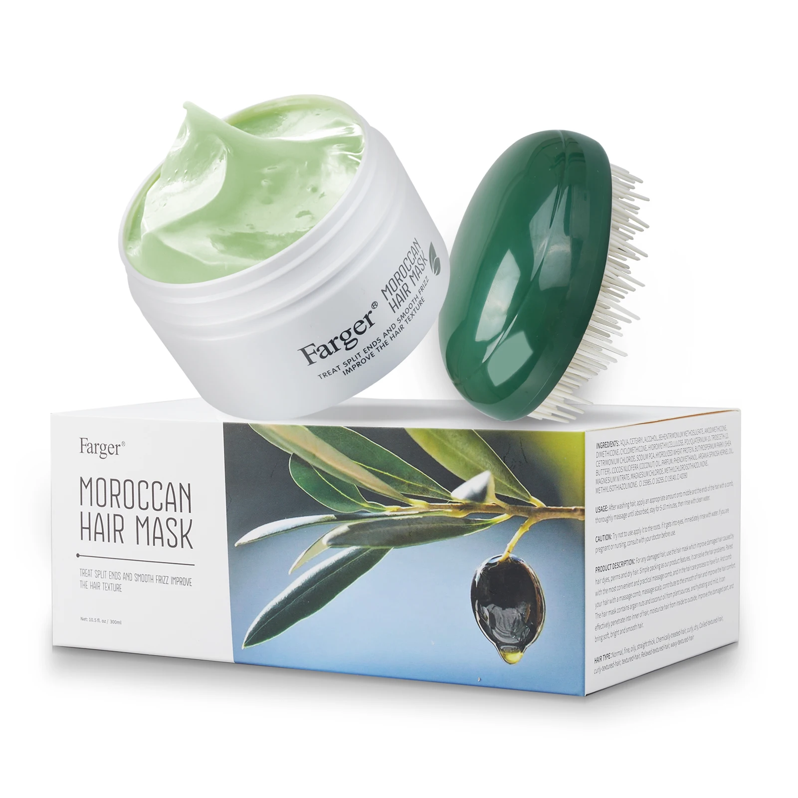 Маска для волос Farger с логотипом на заказ, профессиональная, натуральная, Органическая, авокадо, аргановое масло, кератин, восстановление, лечение поврежденных сухих волос