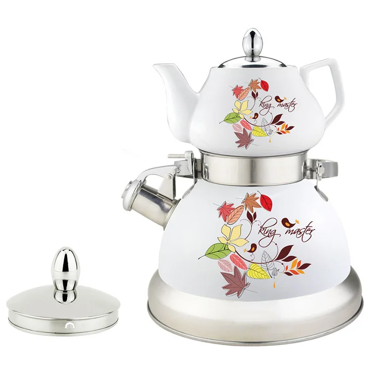 3L electric gas kettle tea maker Double Glass ceramic printing Tea pots kettle Container  Kitchen Tools & Gadgets
