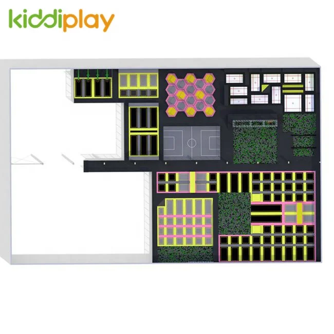 Popular exciting games indoor large slide ball pit trampoline park wholesale playground equipment