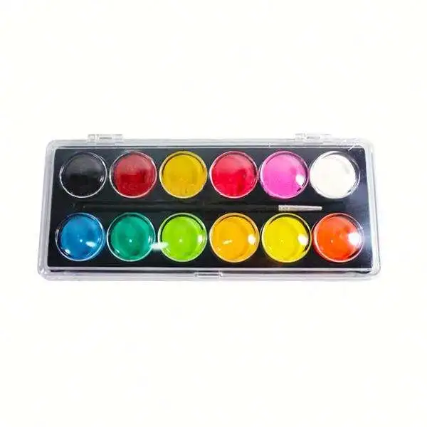 Newest non-toxic 12 color watercolor painting set