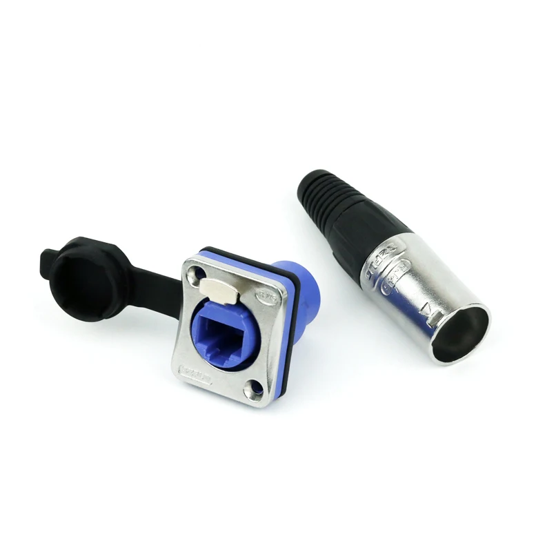 High Transfer Rate RJ45 waterproof connector sockets,Ethernet connector IP65 panel mount
