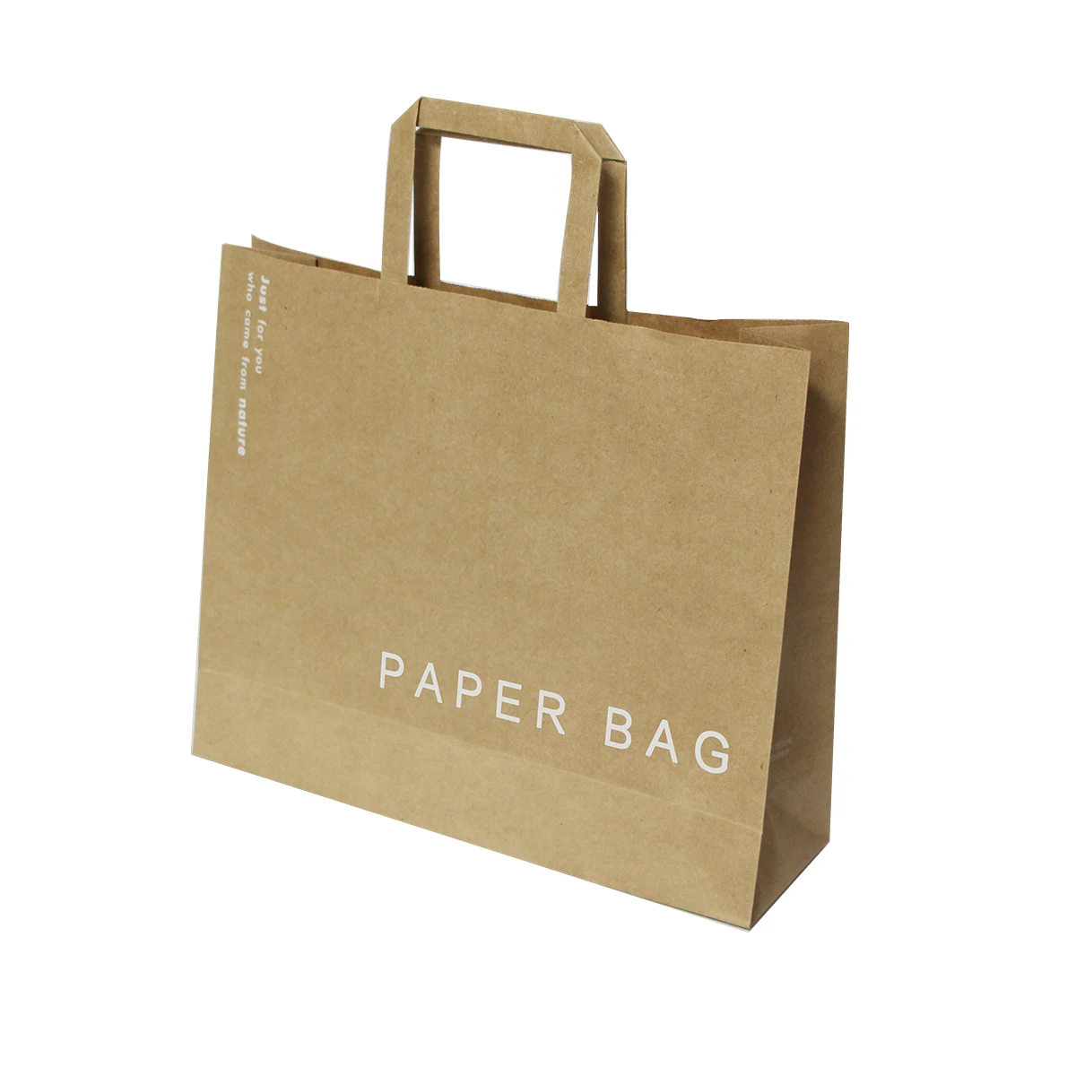 Индивидуальные фирменные перерабатываемые пакеты из воловьей кожи коричневая жесткая бумага упаковка для покупок печать с вашим собственным логотипом оптовая продажа