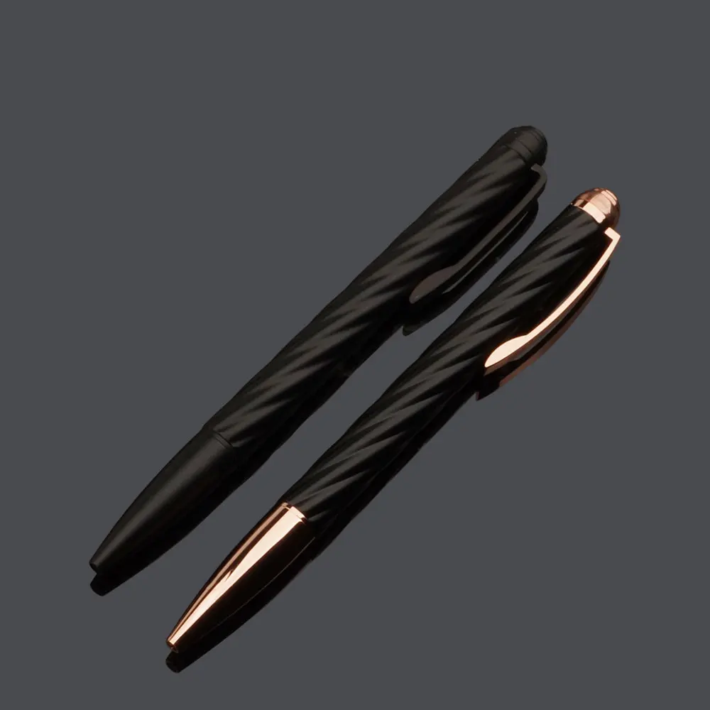 Black Spiral Ballpoint Pen Good Grip High Quality Twist Biros