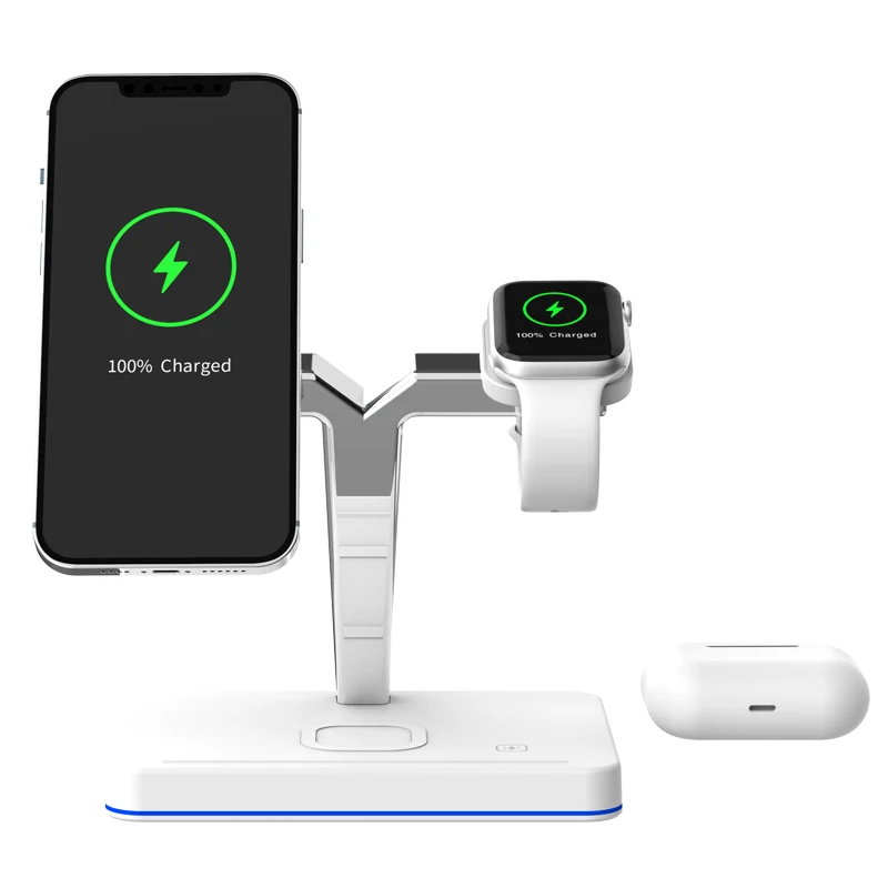 Chargeur sans fil 3 en 1 certifi Qi Base de support de chargeur de station de charge sans fil rapide