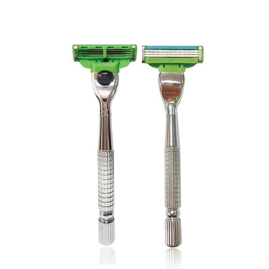 High quality 5 blade razor  with whole metal handle shaving razor for men