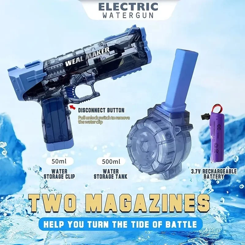 New Arrivals Electric High Pressure Water Gun Toy Automatic Water Gun Powerful Super Soaker Squirt Gun