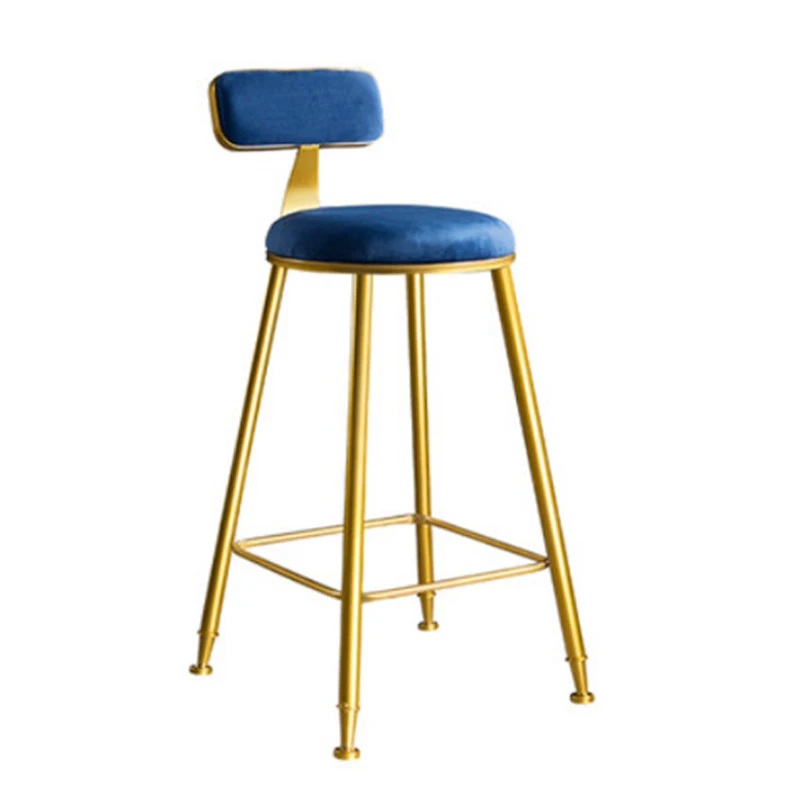 Xingsheng Nordic iron bar chair modern simple back dining chair high stool cafe bar stool
