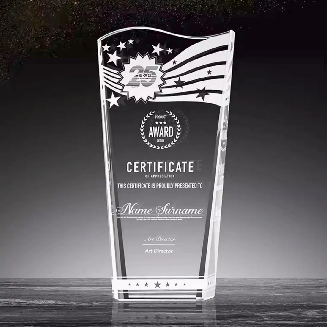 Custom Handmade K9 Clear Glass Trophy Optical Crystal Awards with Engraving New Guangzhou Wholesale Sports Theme