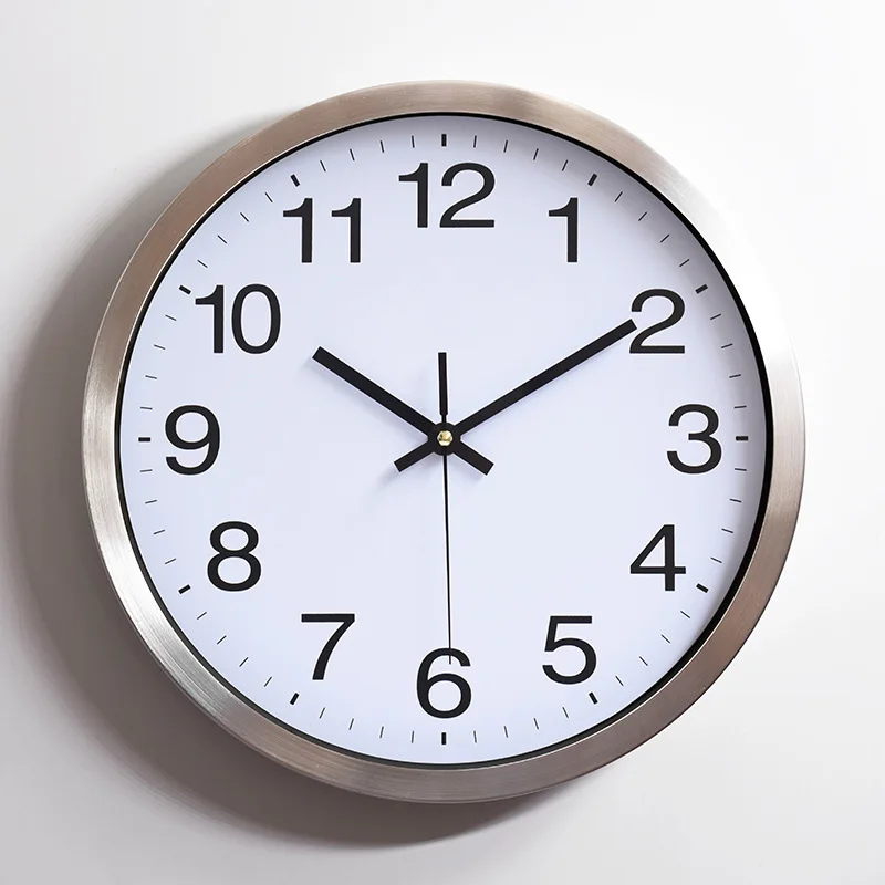 12-Inch 30cm Luminous Wall Clock Bedroom Silent Home Living Room Clock Wall Hanging Simple Quartz Clock Wood