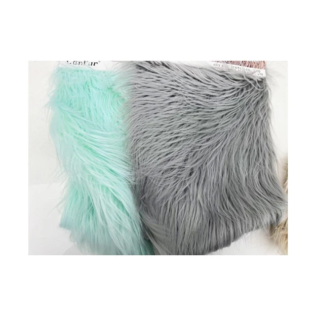 Chinese factory wholesale high quality printing plush/fake faux fur fabric/ artificial fur cheap long pile fur fabric