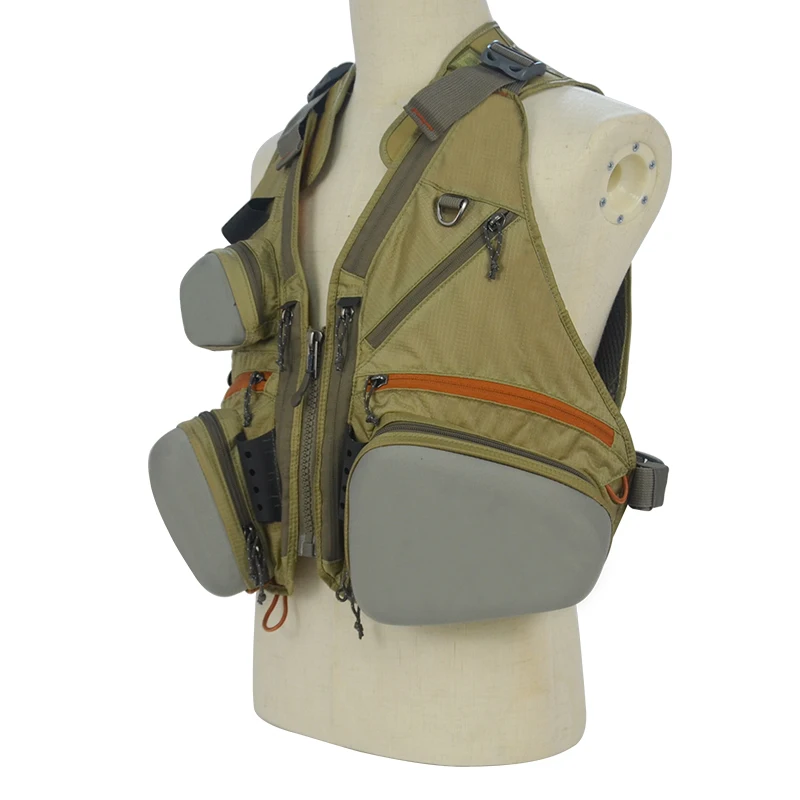 Lightweight Universal Fit Fly Fishing Vest Backpack with Fly Storage Compartments and Rod Holders