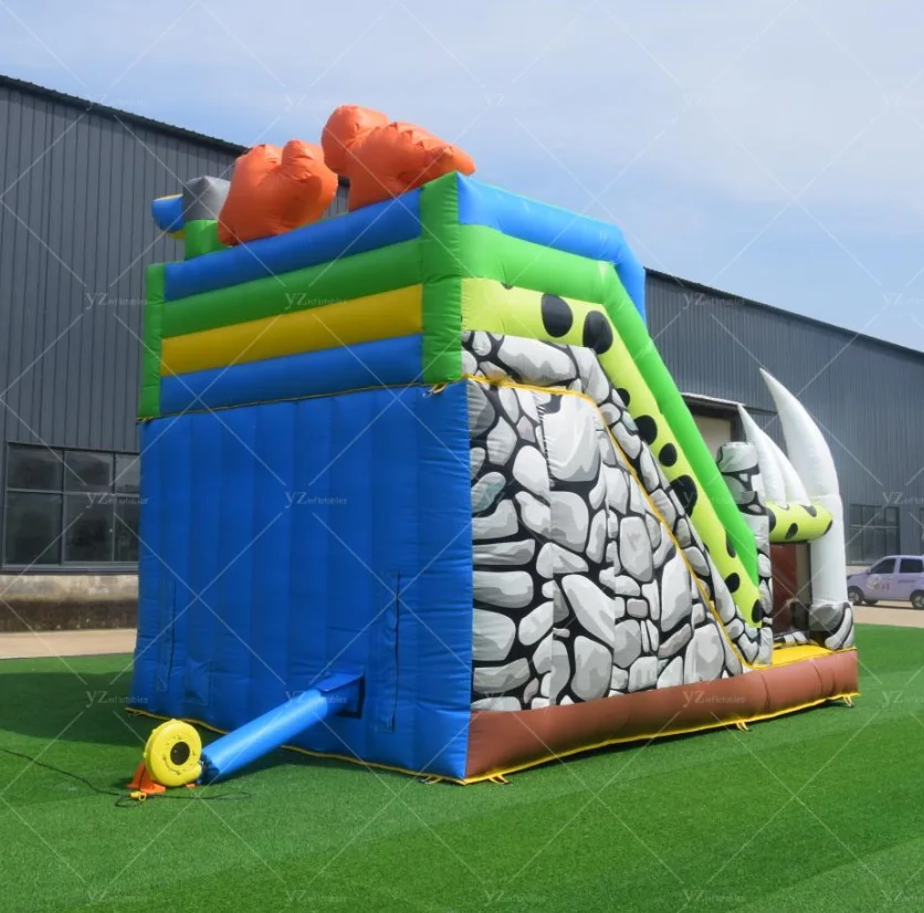 Dinosaur Inflatable Slide for Kids - Giant Bouncy Outdoor Play Slide, Fun Dino-Themed Bounce House for Backyard & Parties