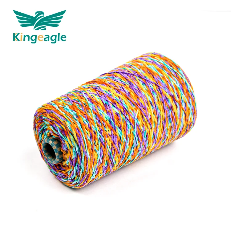 High Quality 100% Polyester Knitting Super Soft Spaced Dyed Fancy Chenille Yarn For Cone