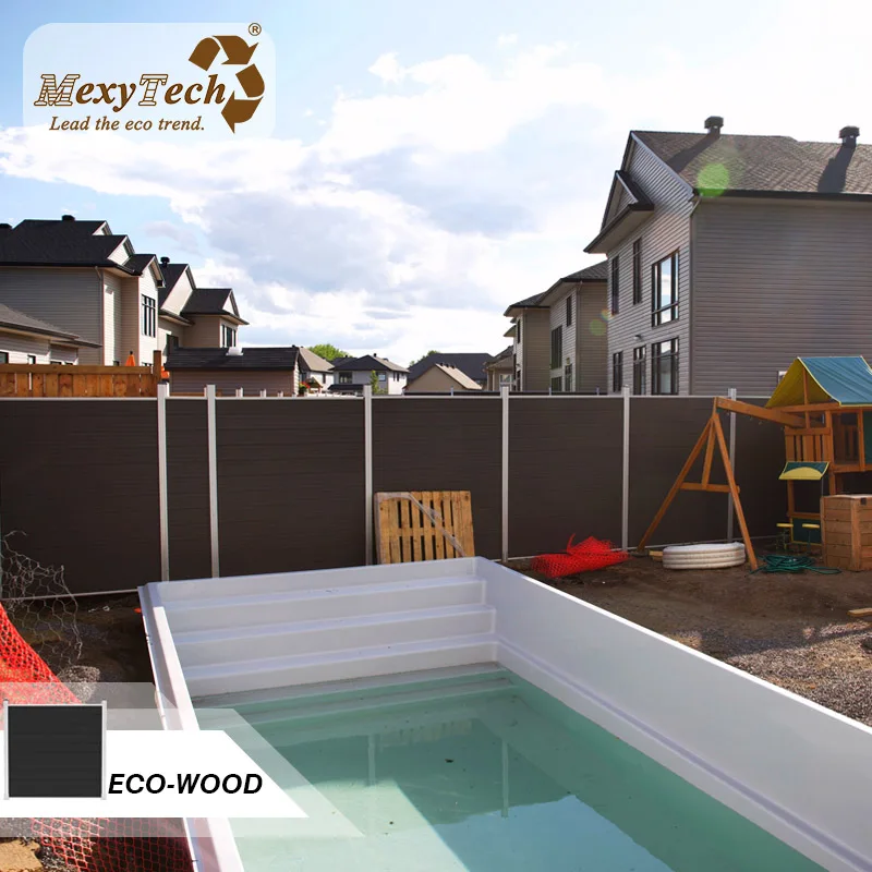 Durable lightweight garden us outdoor valla fence plastic fencing 1.8x1.8 wpc aluminum fence section