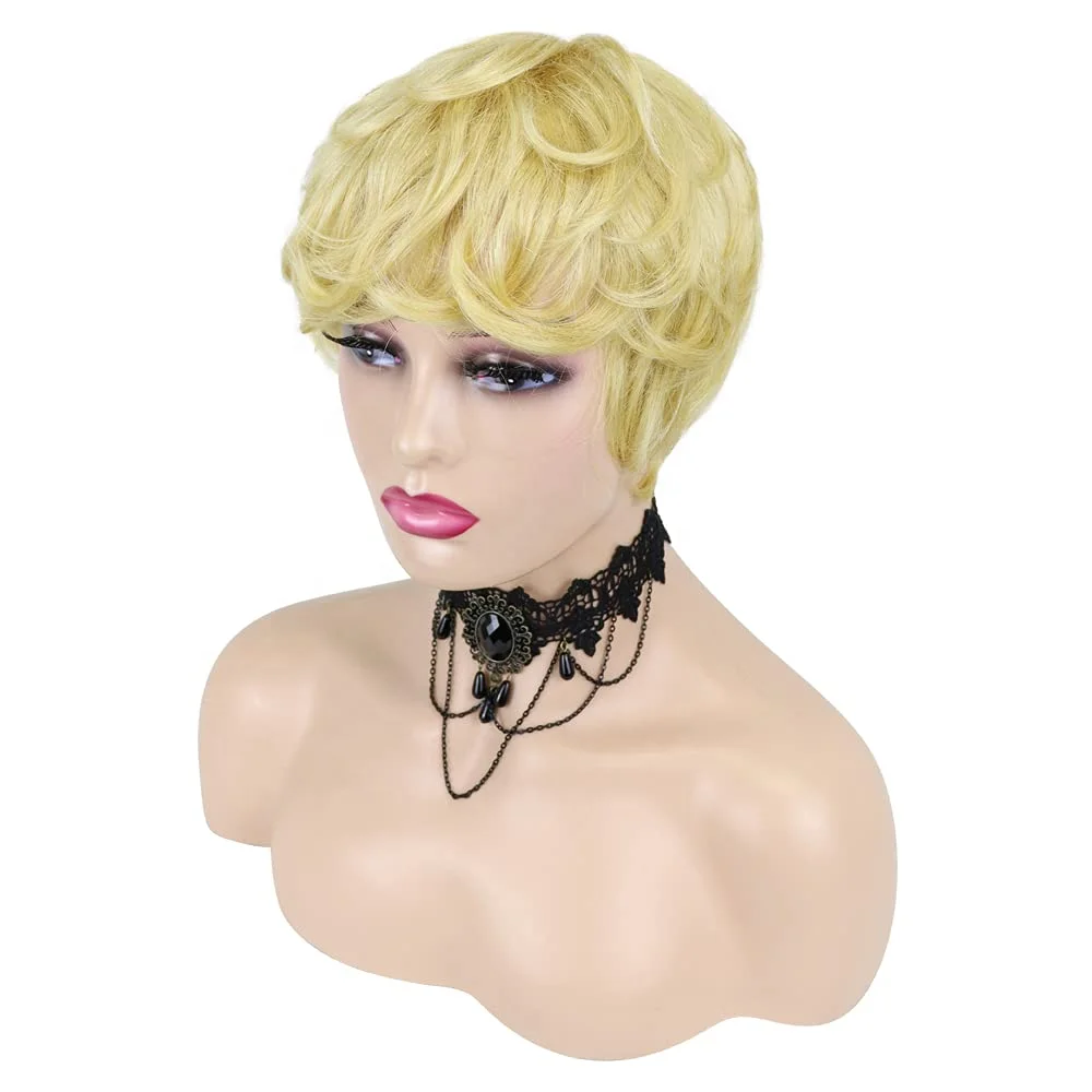 Wigmy Wholesale 99J Wine Red Wig Brazilian Human hair Women Virgin Hair Full lace bob wig 5 Inch Short Pixie Cut with bangs