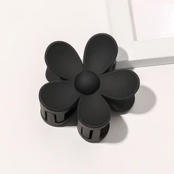 7.5CM Custom Frosted Acrylic Barrette  Elegant Flower Hair Claw Clip For Girls Lady Hair Accessories