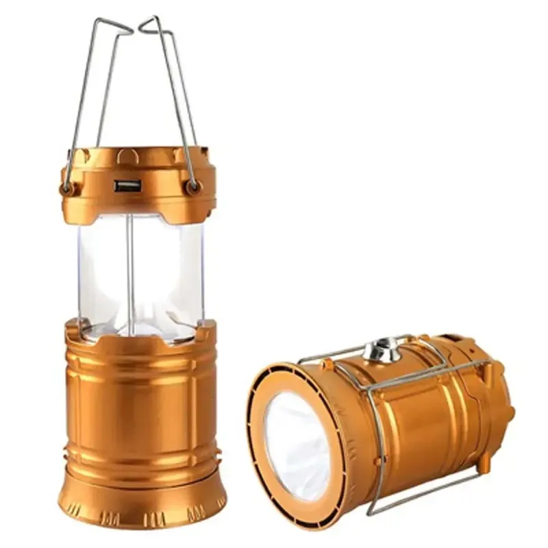 Rechargeable LED Flashlight Solar Camping Tent Light Power Torch Lantern Lamp in White Black Green-COB Bulb PC/Plastic Body