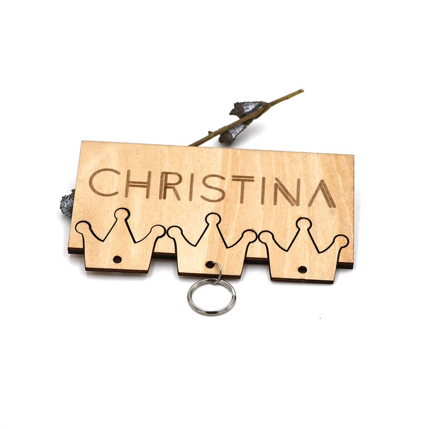 My Superhero Wooden Family Key Chains for Boys Girls Kids Favorite Reward Decorative Toy