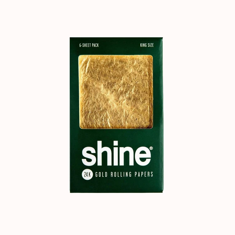 Shine 24K gold Предварительно скрученные конусы king size скрученная бумага