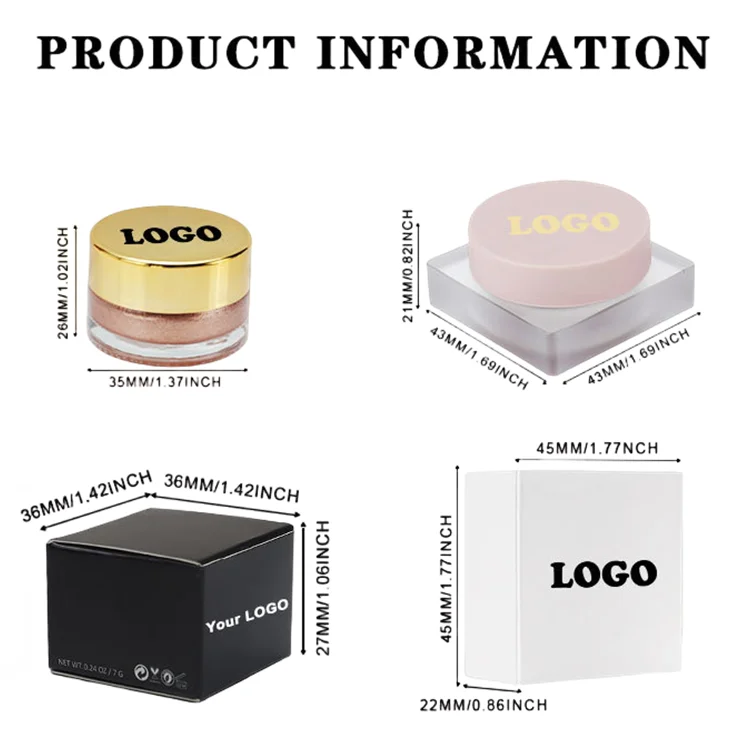 High quality Cream Eyeshadow Wholesale Beauty Product Makeup Glitter Single jelly Eyeshadow Cream Eyeshadow Custom