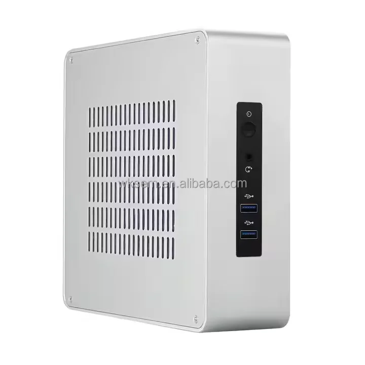 Customized mini-ITX pc,Half-Height Mini Desktop Computer Intel CPU/AMD CPU, optional motherboard,Aluminum chassis(TA65)ATX Power