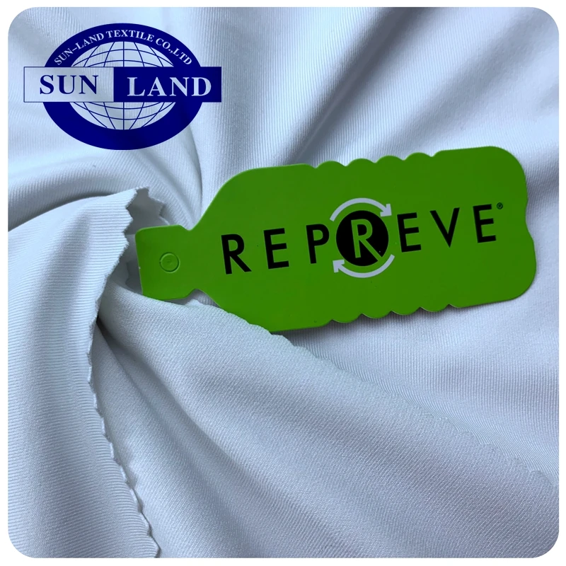 Yoga Wear ECO Repreve Recycle Polyester Spandex Single Jersey  87% RPET Polyester 13%Spandex  Fabric