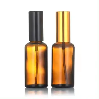 Fine Mist Pump Glass Bottle 10ml 15ml 20ml 30ml 50ml 100ml Round Shoulder Amber Frosted Perfume Bottle Glass Spray Bottles