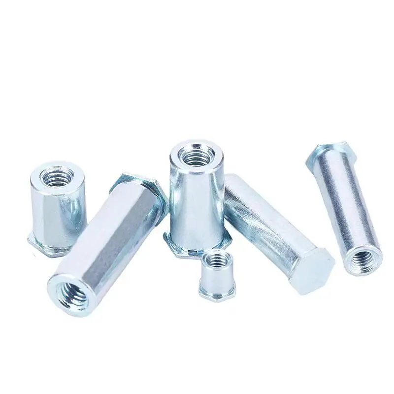 Blue and White Zinc Blind Hole Studs Rivets and Nuts Column Screws Product Category