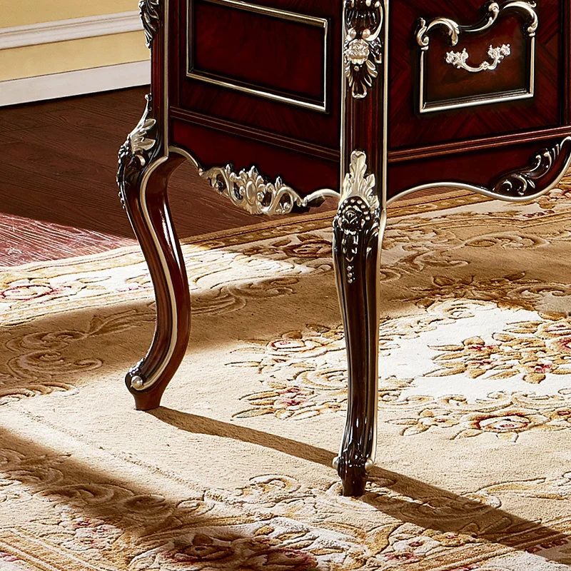 European solid wood computer desk and chair combination large family office desk study French American luxury villa table