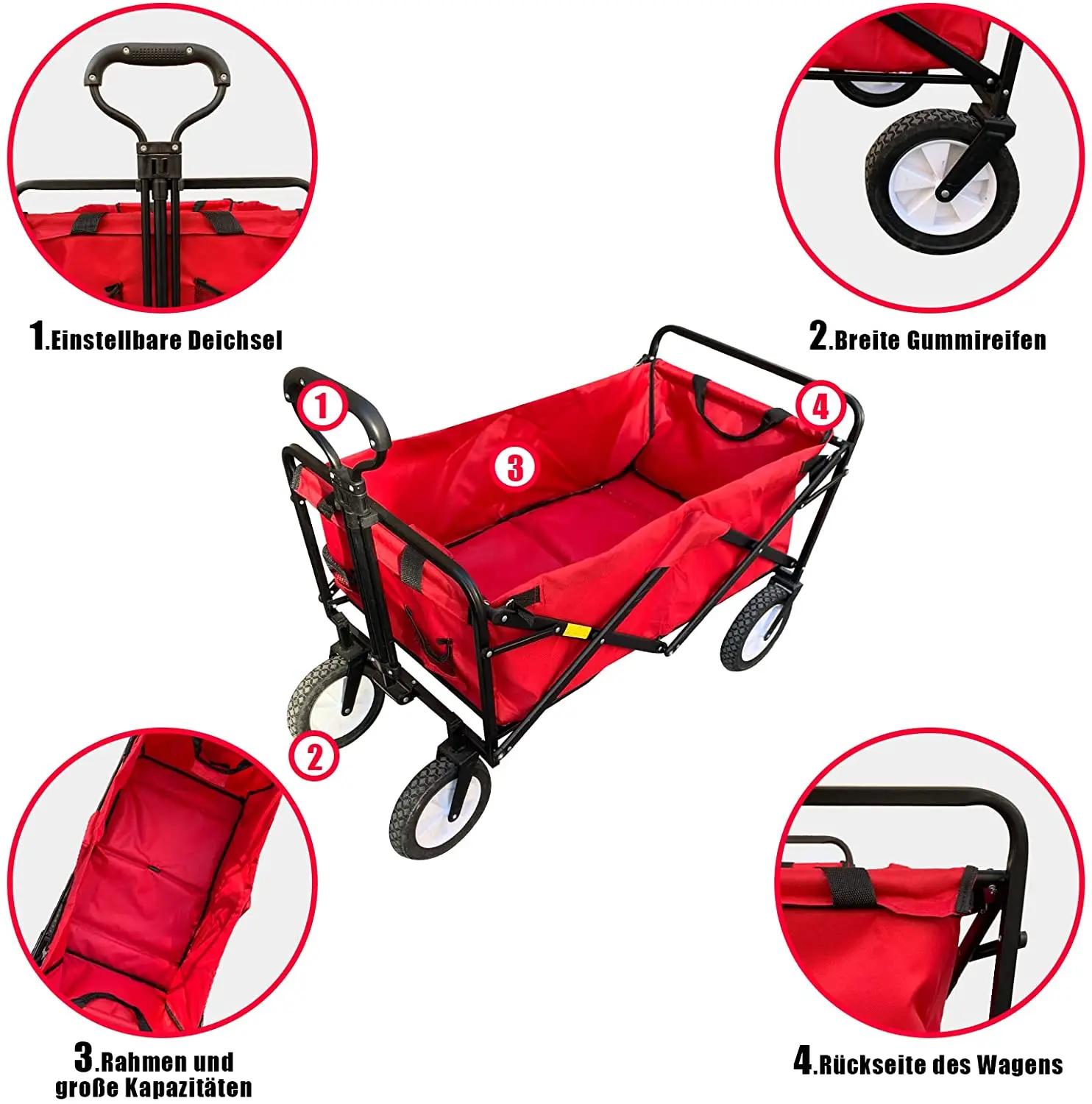 wagon heavy duty garden cart outdoor camping cart beach wagon cart