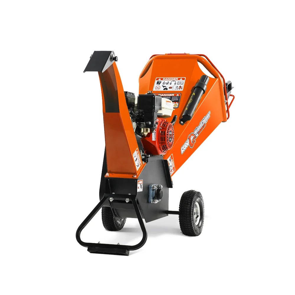 
6.5HP Portable Petrol Powered Wood Chipper Tree Chipper Garden Shredder 