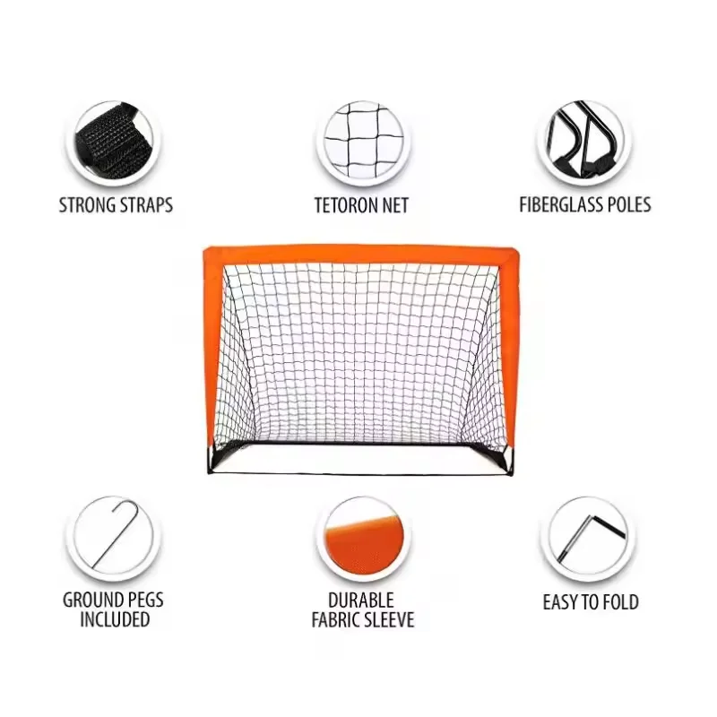 Football Goal, Pop Up Football Goal with Transport Bags, Ground Anchor, Children Adults, for Indoor Outdoor Garden