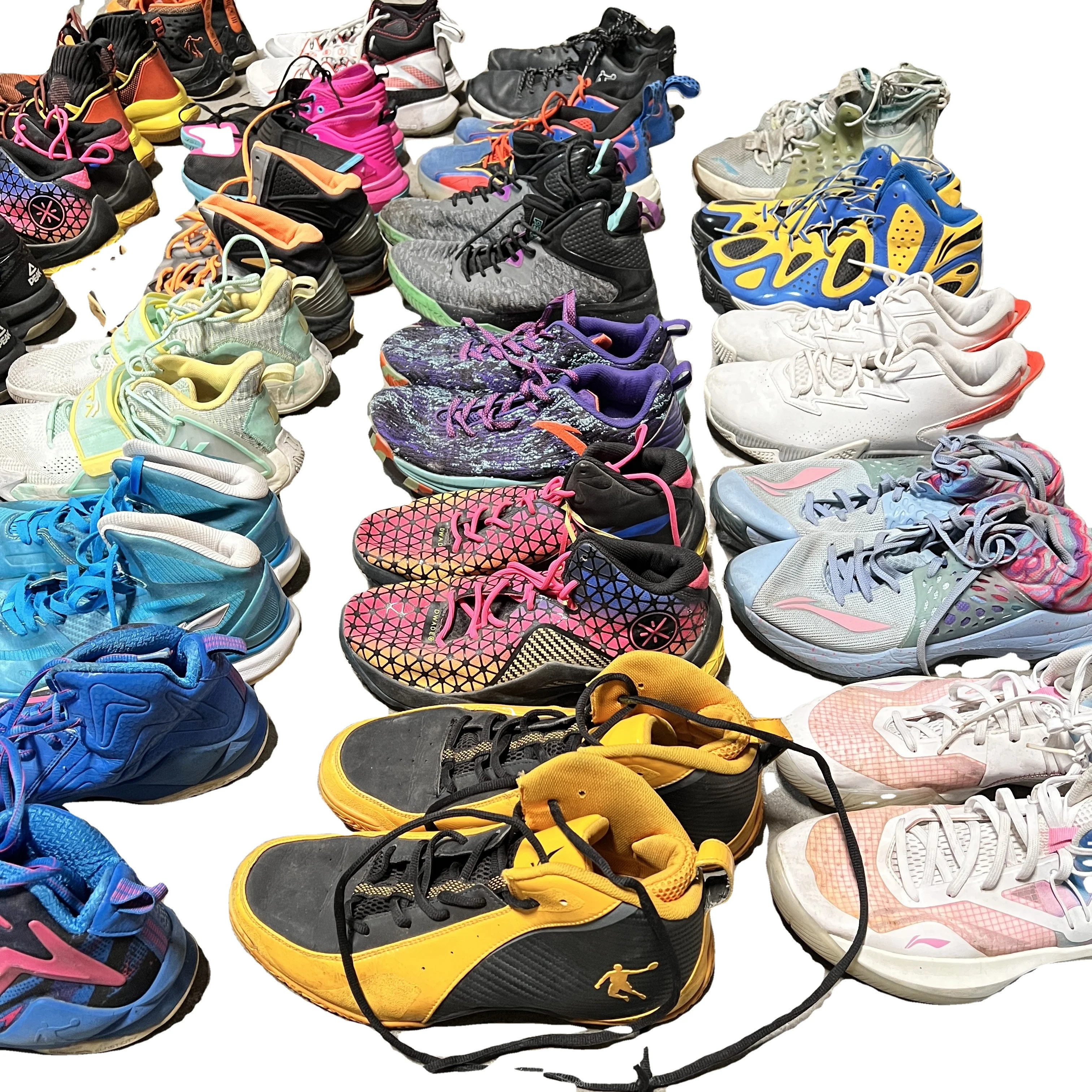 S03 High quality Chinese brand used basketball shoes Hot selling Breathable sneakers Stock Sports Second hand shoes used shoes