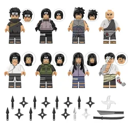 KDL802 Narutos Anime Characters Uchiha Shisui Itachi Chiriku Neji Minifigs Building Block Mini Figures Kids Blocks Toys
