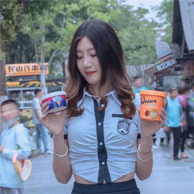 High Quality Biodegradable Disposable  ice cream paper cup with lids