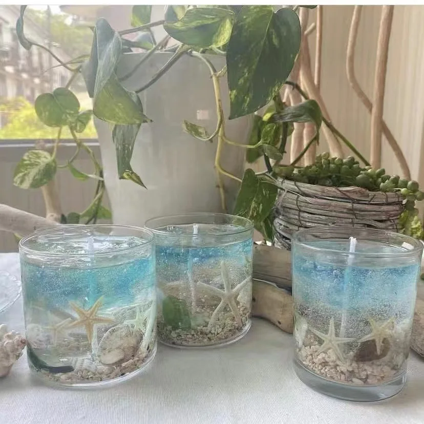 Uniquely Designed Soy Wax Aromatherapy Scented Candles Custom Ocean Shell Decorations with Cotton Wick for Home Use